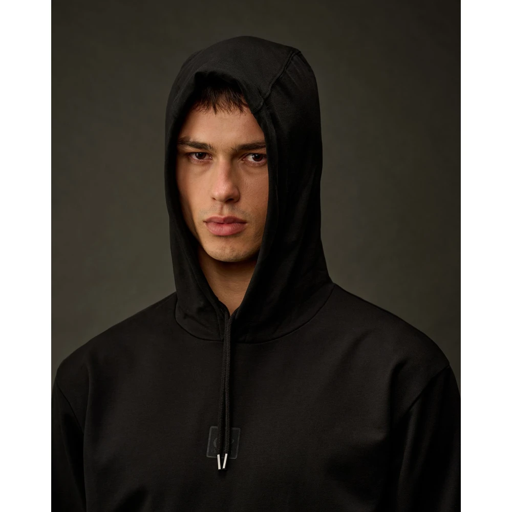 C.P. Company Zwarte Metropolis Sweater met Rubberen Logo Black Heren