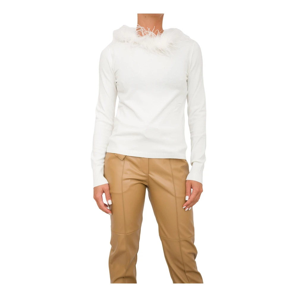 Twinset Trui Met Ronde Hals White Dames