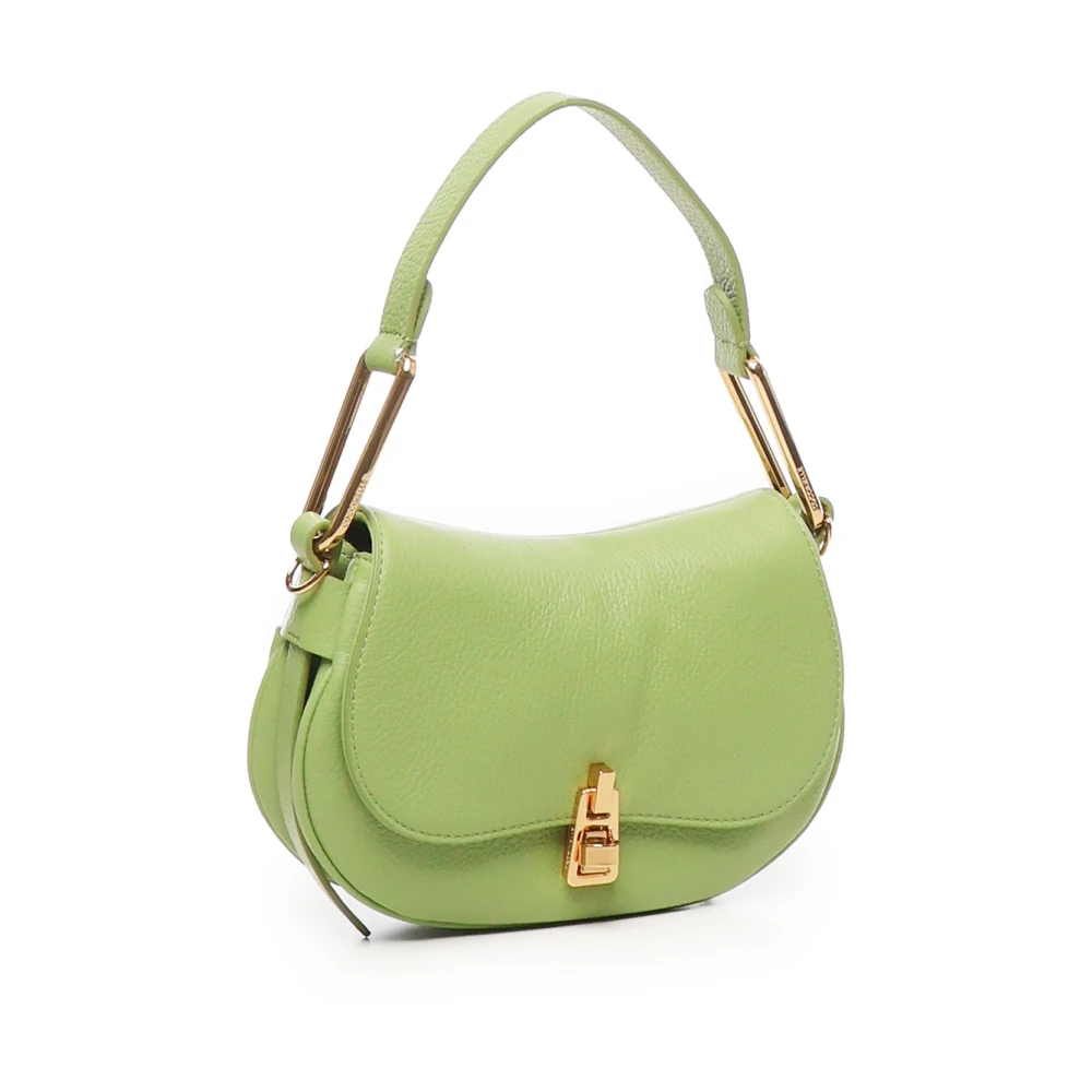 Coccinelle Groene leren handtas met draaisluiting Green Dames
