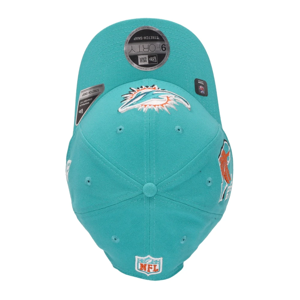 new era Miami Dolphins NFL Draft Curvy Visor Hat Blue Unisex