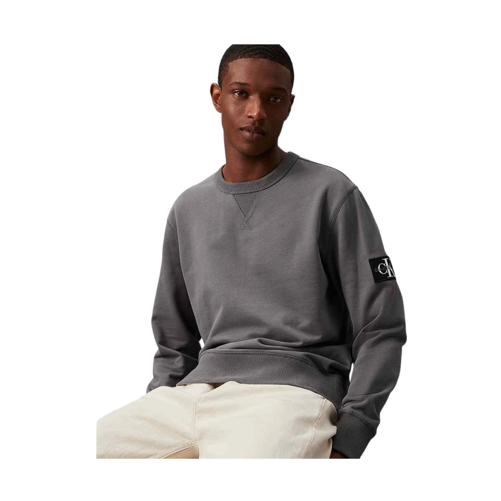 Calvin Klein Stijlvolle Sweatshirt voor Mannen Gray Heren