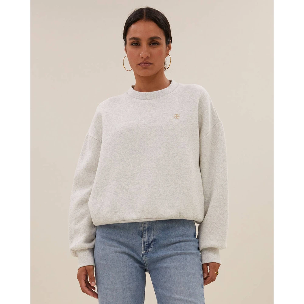 By-Bar Bibi Logo Sweater Gray Dames