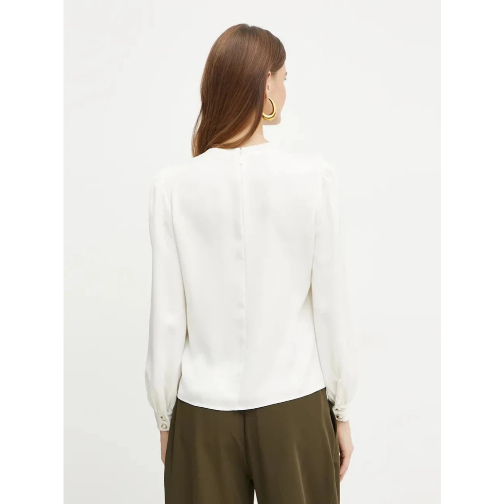 Guess Grace Gedrapeerde Blouse White Dames