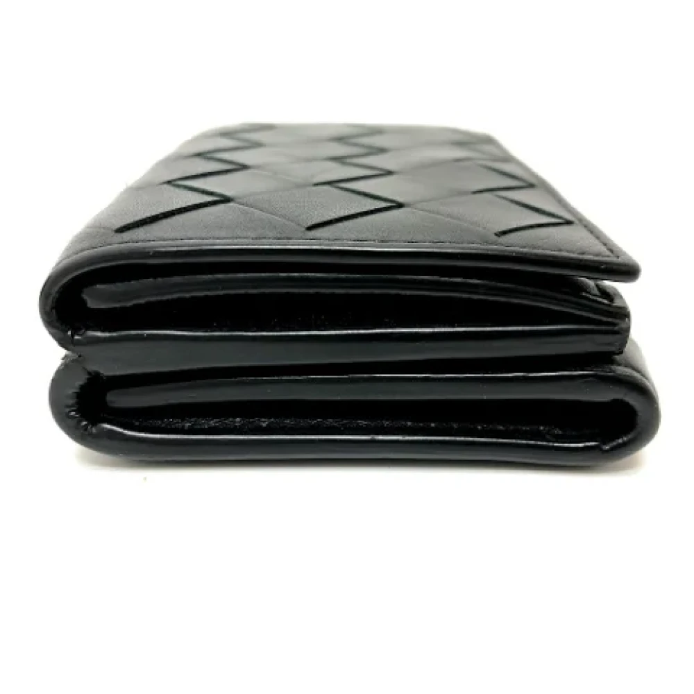 Bottega Veneta Vintage Pre-owned Leather wallets Black Dames