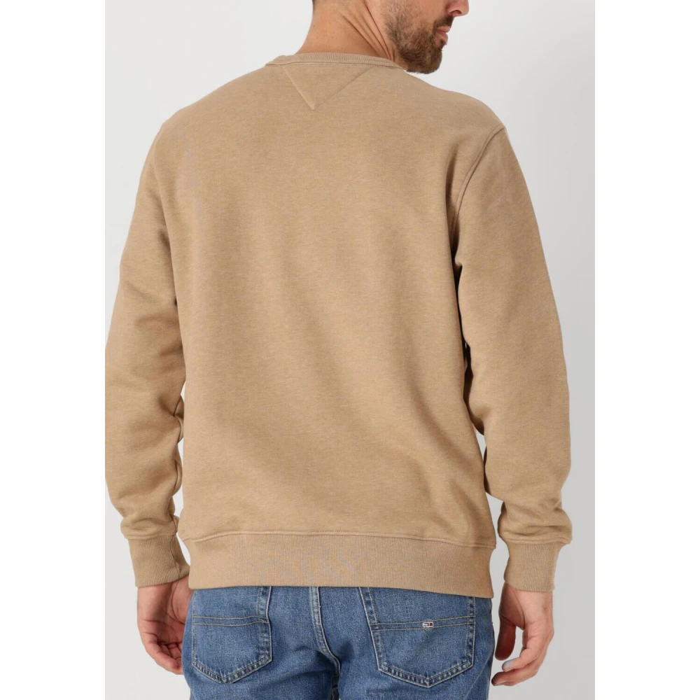 Tommy Jeans Bruine Crew Neck Badge Sweater Brown Heren