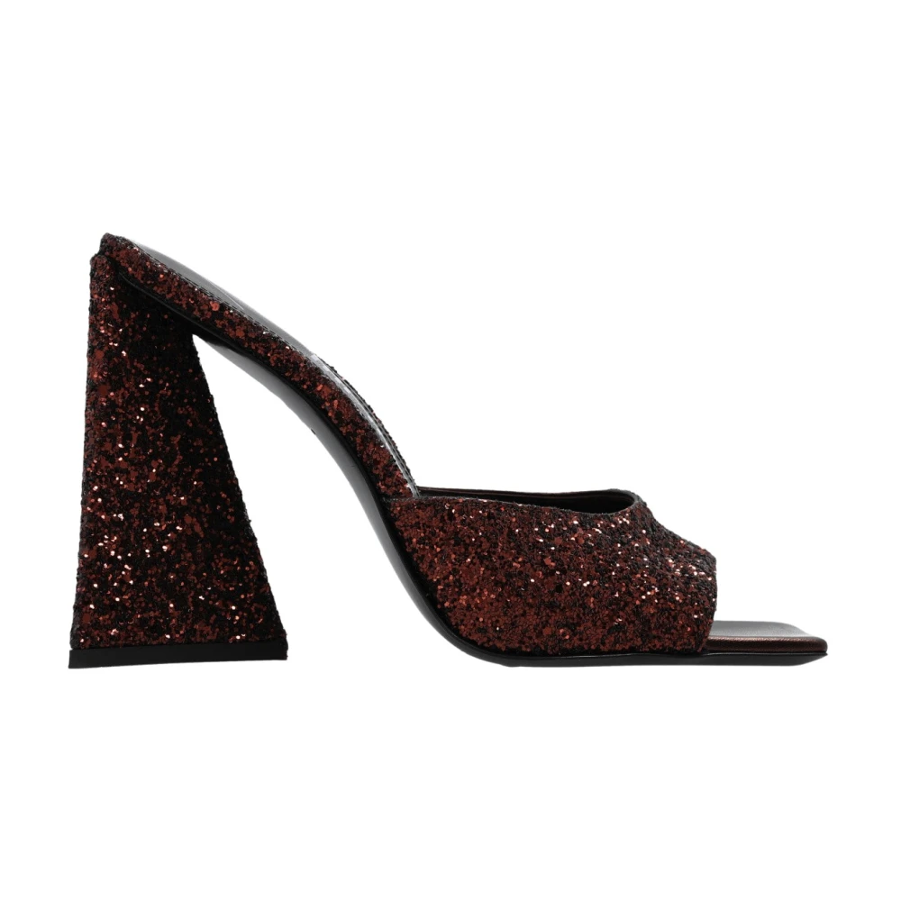 The Attico Brown Heeled Mules, Female, 5 Uk, Devon Heeled Mules