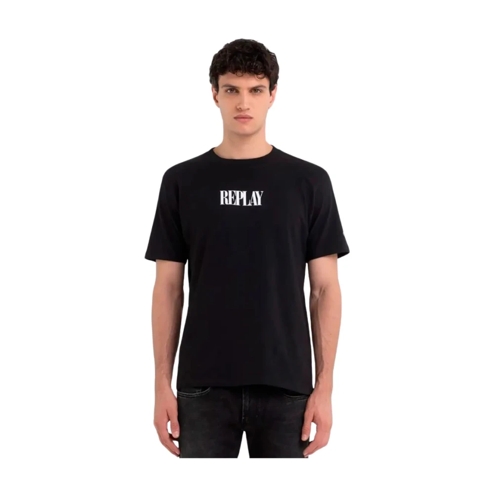 Replay Stijlvolle T-shirt Black Heren