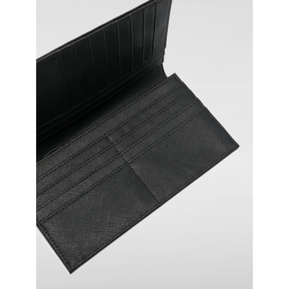 Emporio Armani Zwarte Portemonnees voor Mannen Black Heren