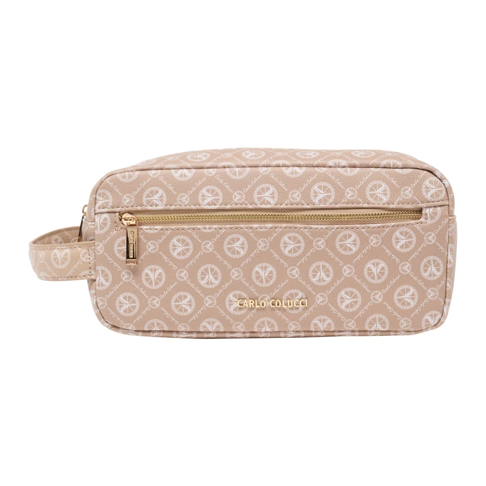 Carlo Colucci Beige Toilet Bags, Female, One Size, Cosmetic Bag