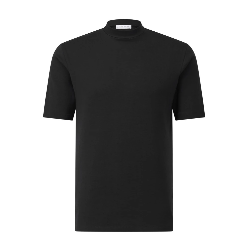 Kiefermann Klassiek Katoenen T-shirt Black Heren