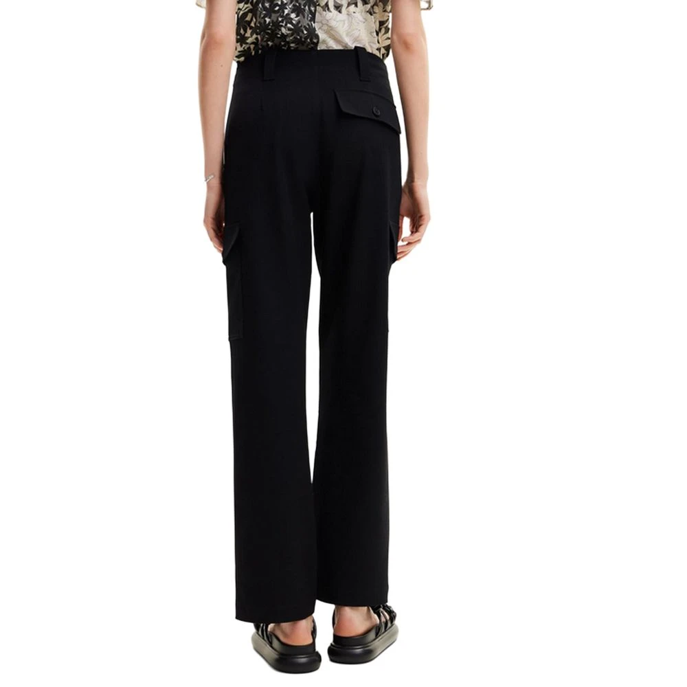 Desigual Zwarte Palazzo Broek Lente Zomer Collectie Black Dames