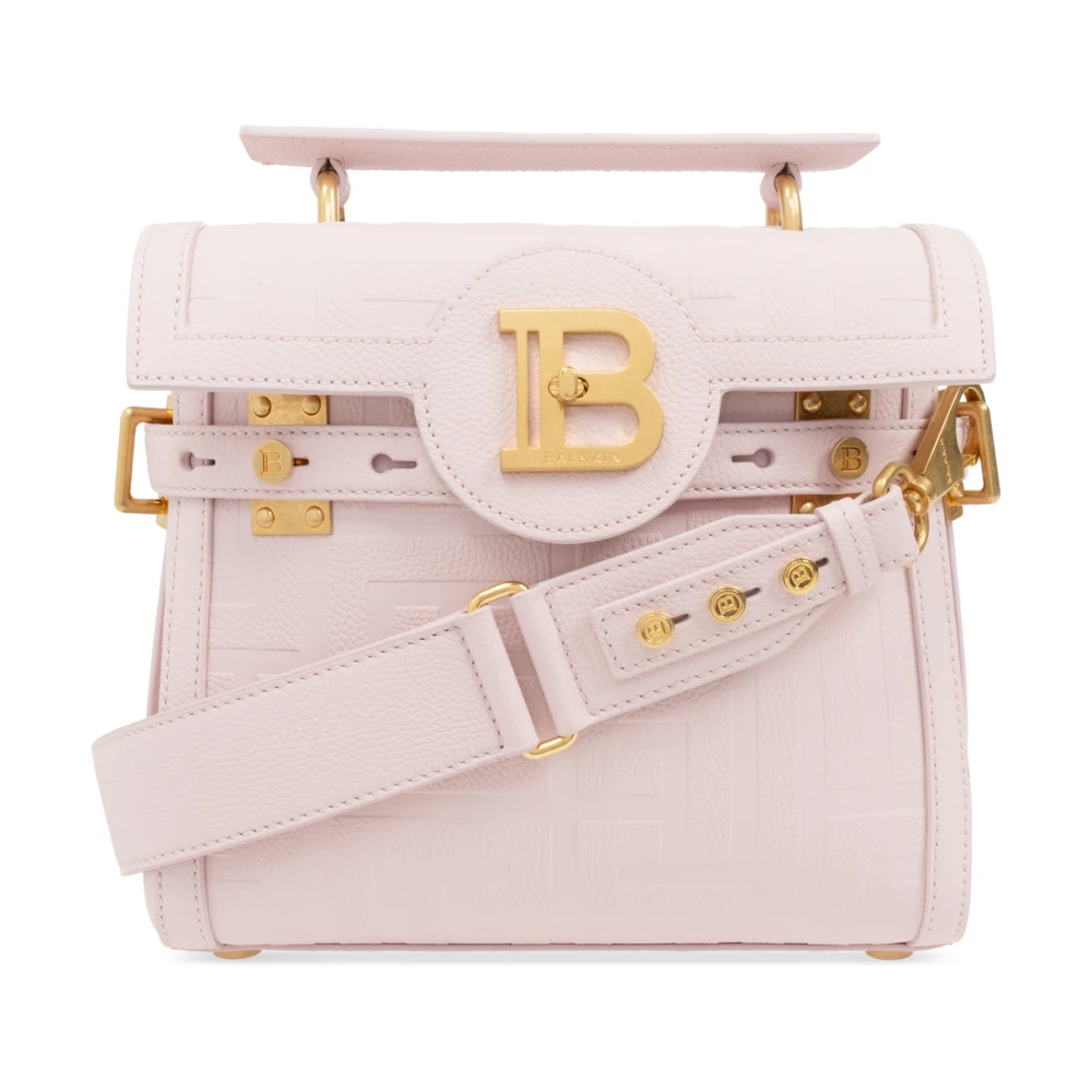 Balmain B-Buzz 23 tas in korrelig PB Labyrinth leer Pink Dames