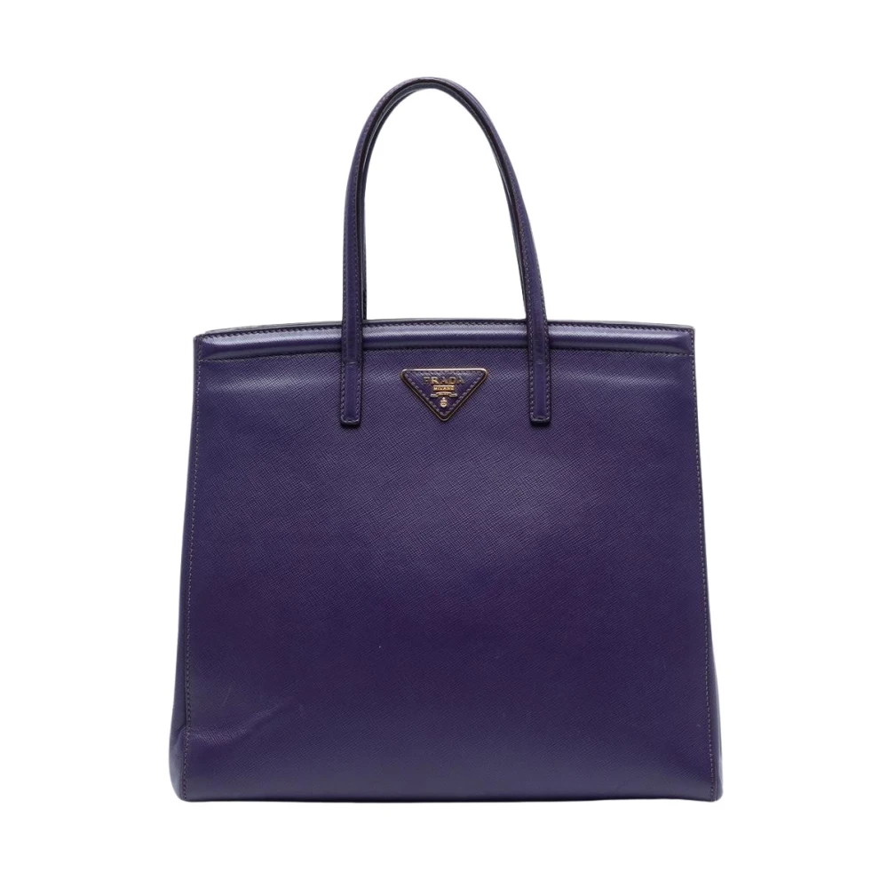 Prada Vintage Women's Purple Vintage Handbags, One Size, Pre-Owned Leather Tote Bag
