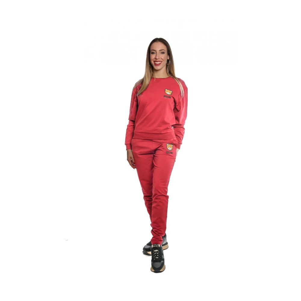 Moschino Bordeaux Katoen Elastaan Sweater V6A1790 Red Dames