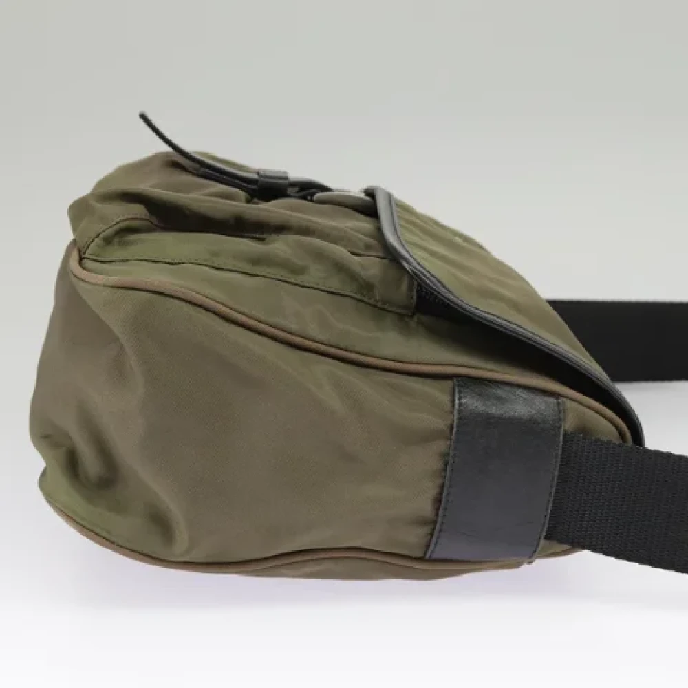 Prada Vintage Pre-owned Nylon prada-bags Green Dames