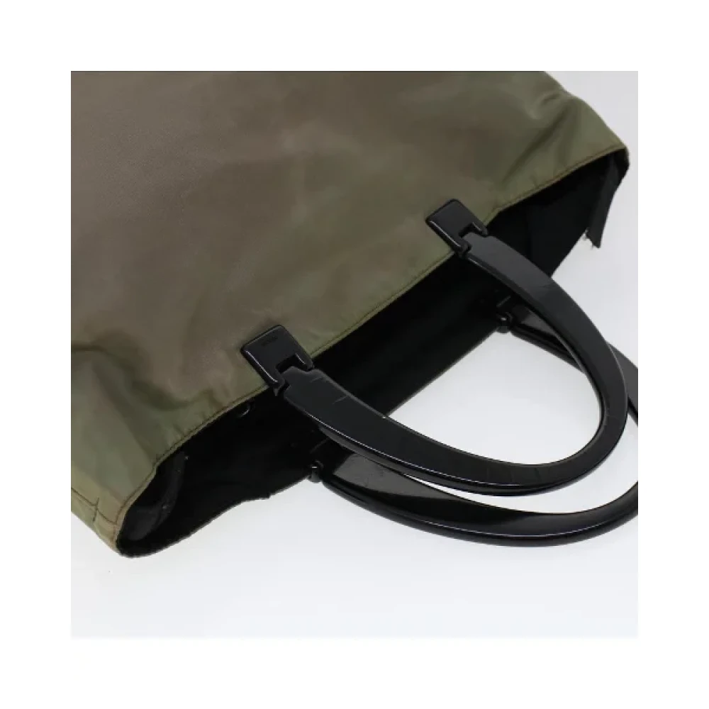 Prada Vintage Pre-owned Nylon handbags Green Dames