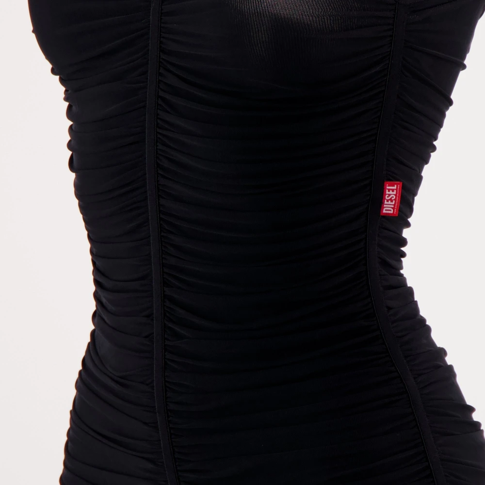 Diesel Slanke Zwarte Jurk Lente-Zomer 2025 Black Dames