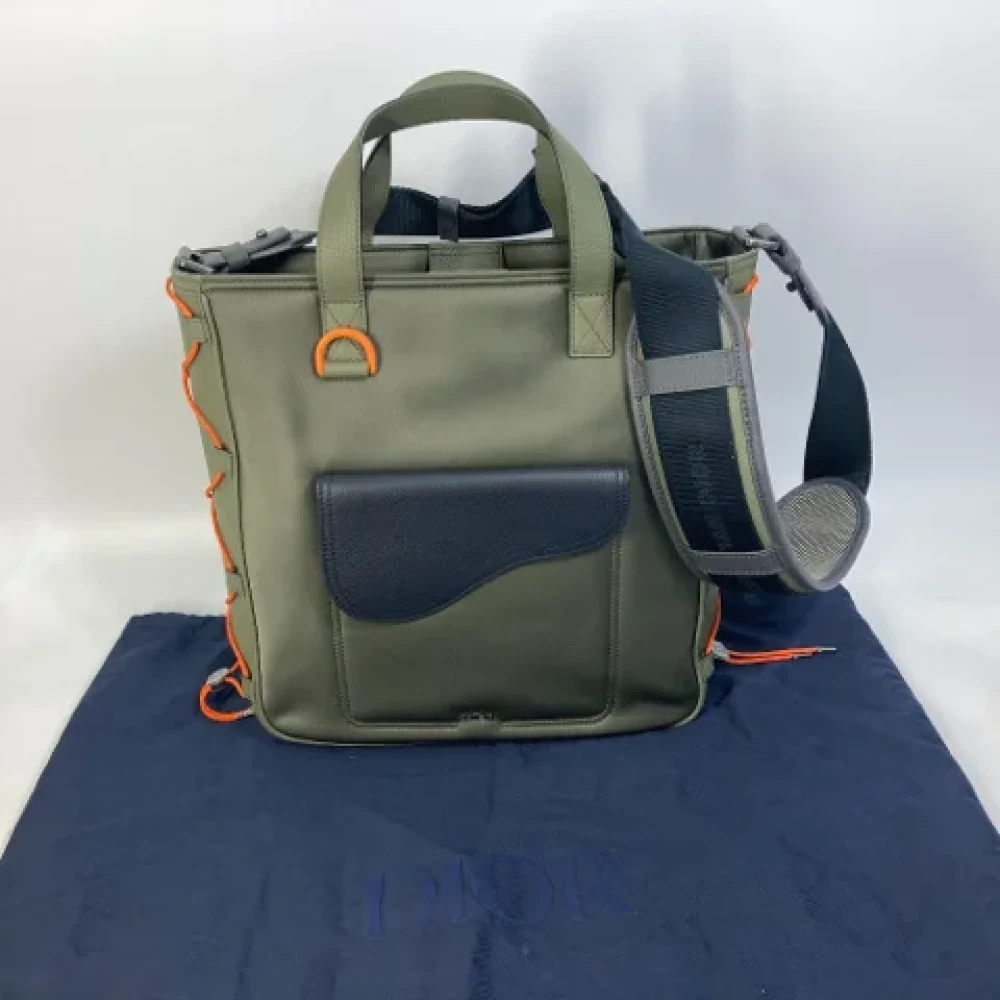 Dior Vintage Pre-owned Fabric dior-bags Green Dames