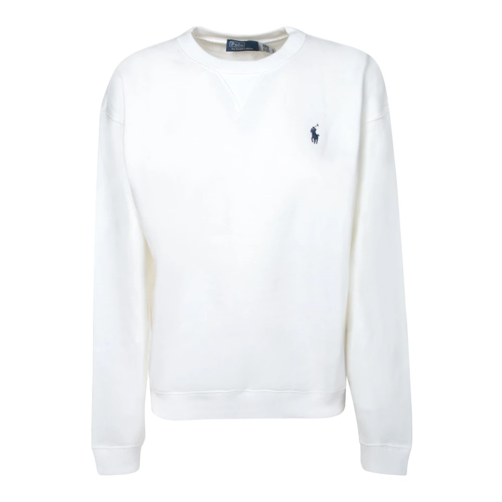 Polo Ralph Lauren Witte Katoenen Sweatshirt met Geborduurd Logo White Dames