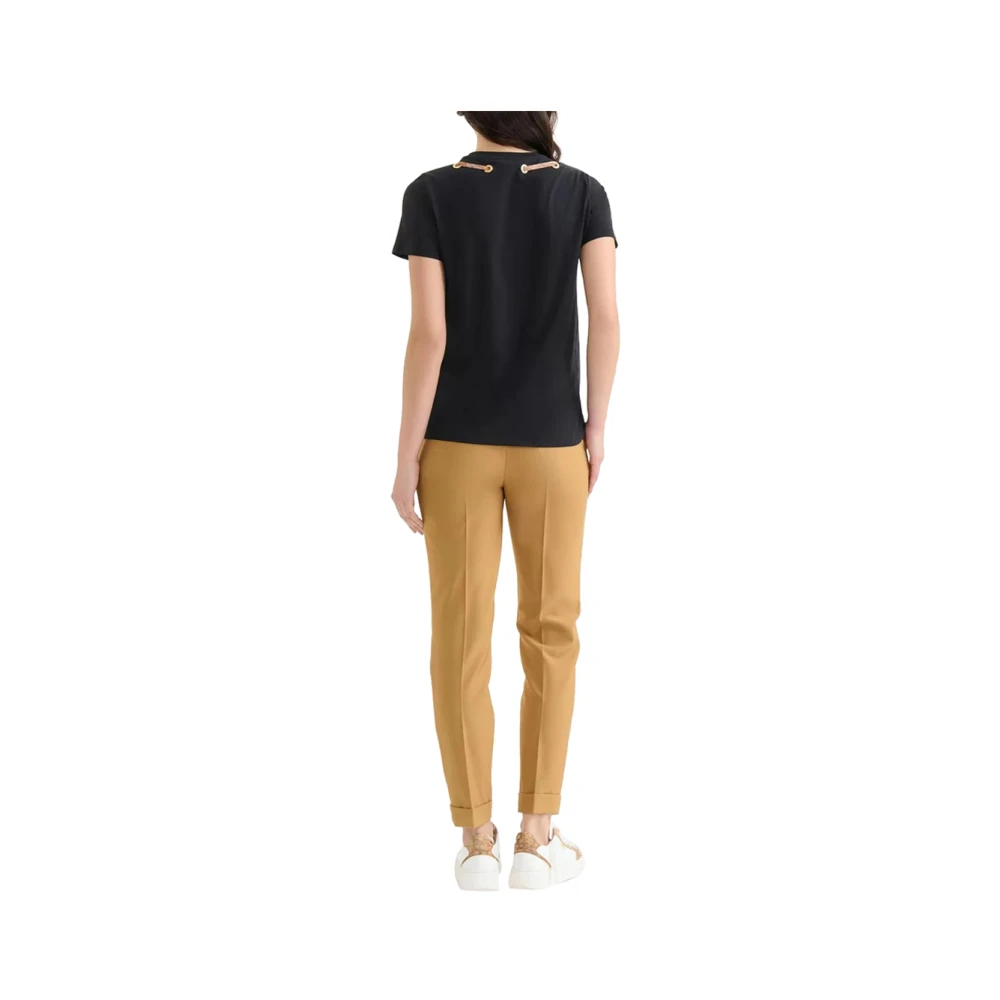 Alviero Martini 1a Classe Zwarte Geo Map T-shirt voor vrouwen Black Dames