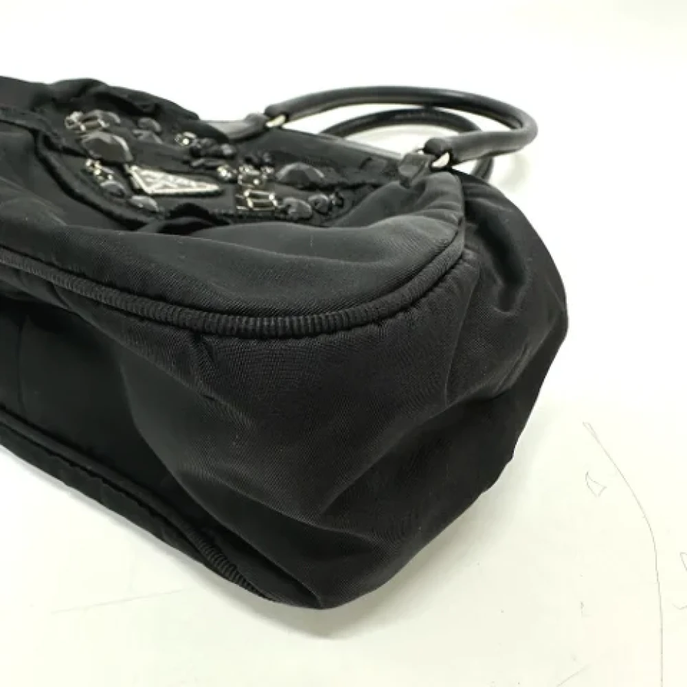 Prada Vintage Pre-owned Leather handbags Black Dames