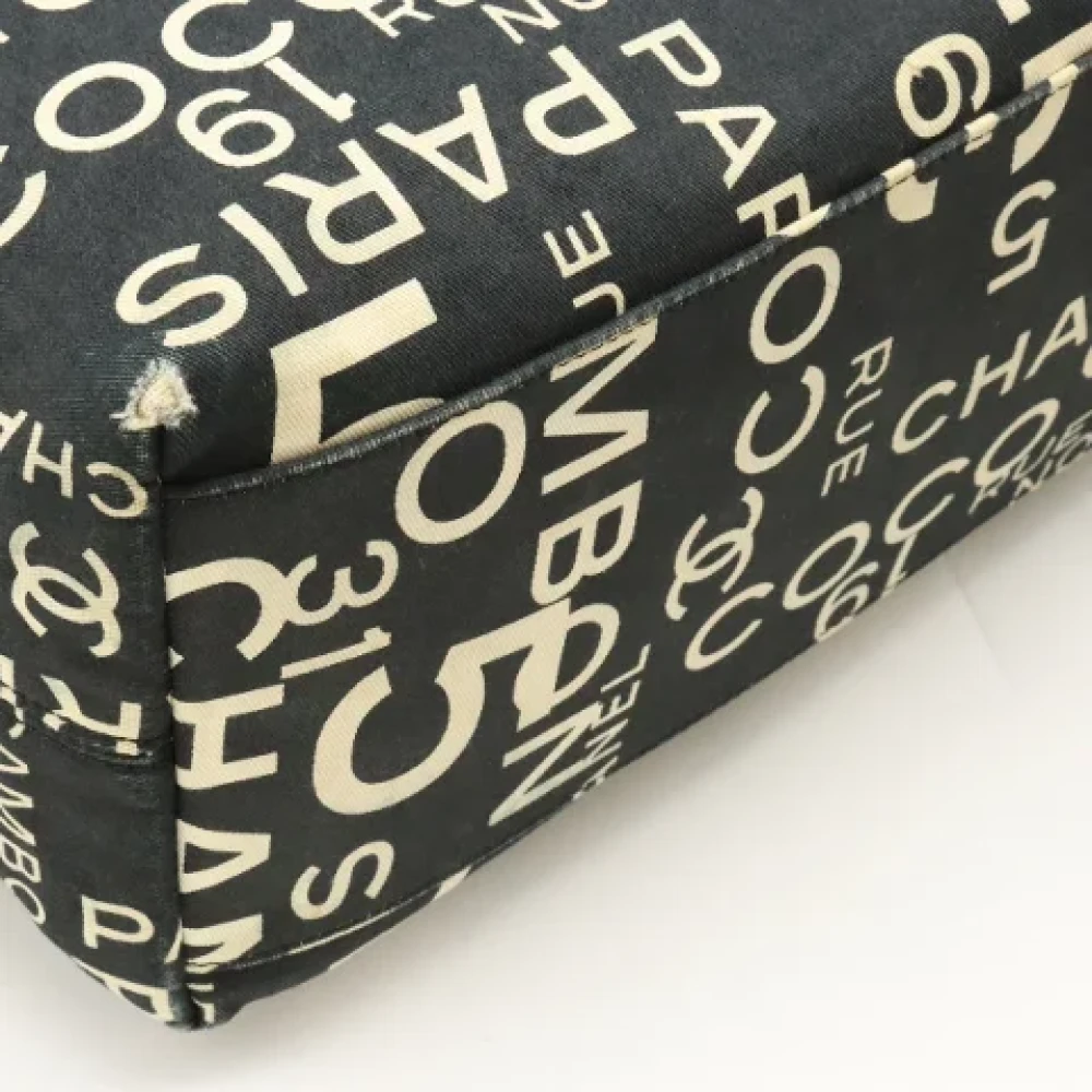 Chanel Vintage Pre-owned Canvas totes Black Dames