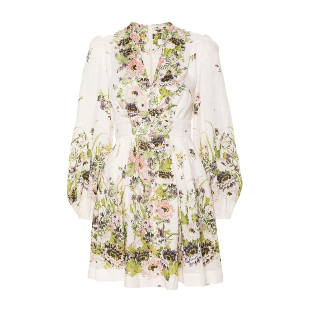 Zimmermann Bloemenprint Witte Jurk Multicolor Dames