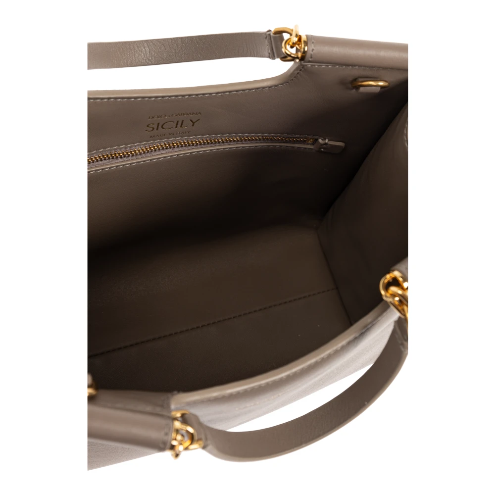 Dolce & Gabbana Handtas Sicily Klein Beige Dames