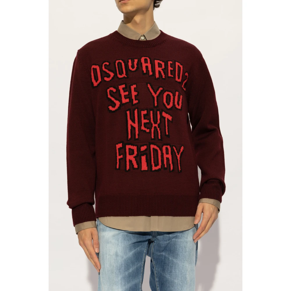 Dsquared2 Trui met logo Red Heren