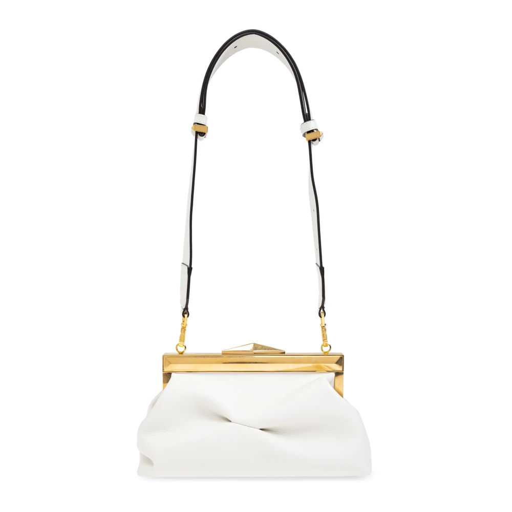 Jimmy Choo Leren clutch Diamant Beige Dames