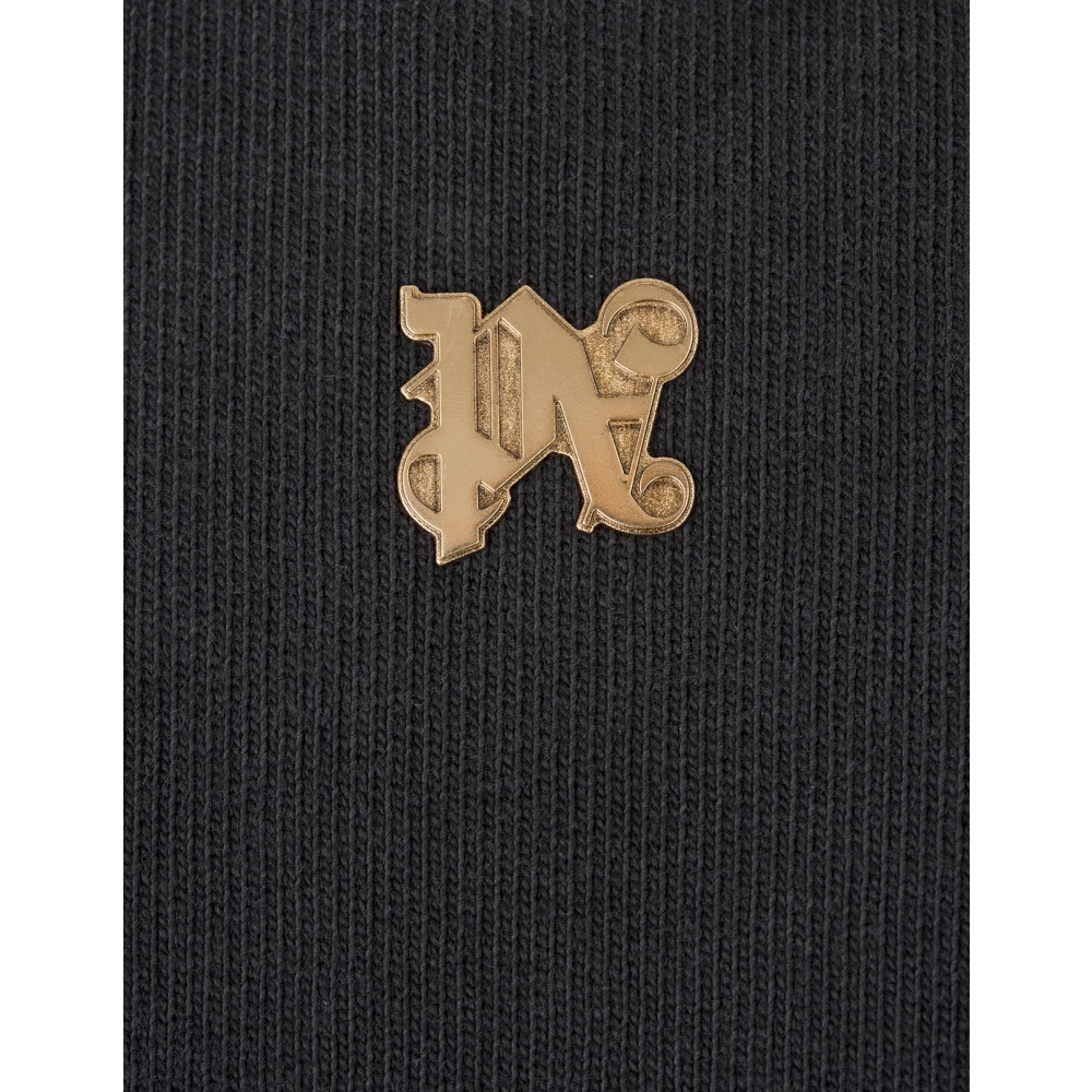 Palm Angels Vurig Monogram Crew-neck Sweatshirt Grijs Gray Heren