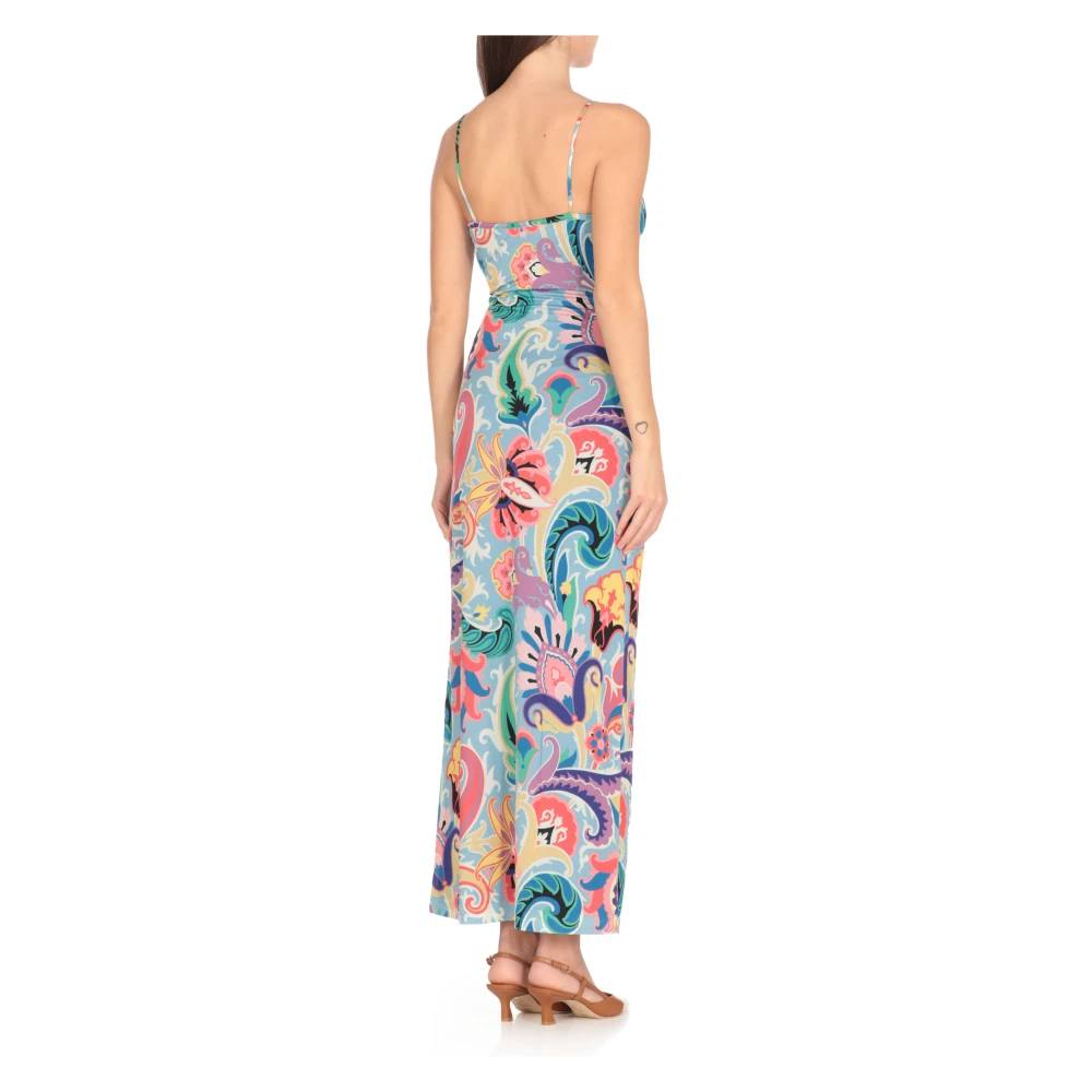 ETRO Multicolor Paisley V-hals Jurk Multicolor Dames