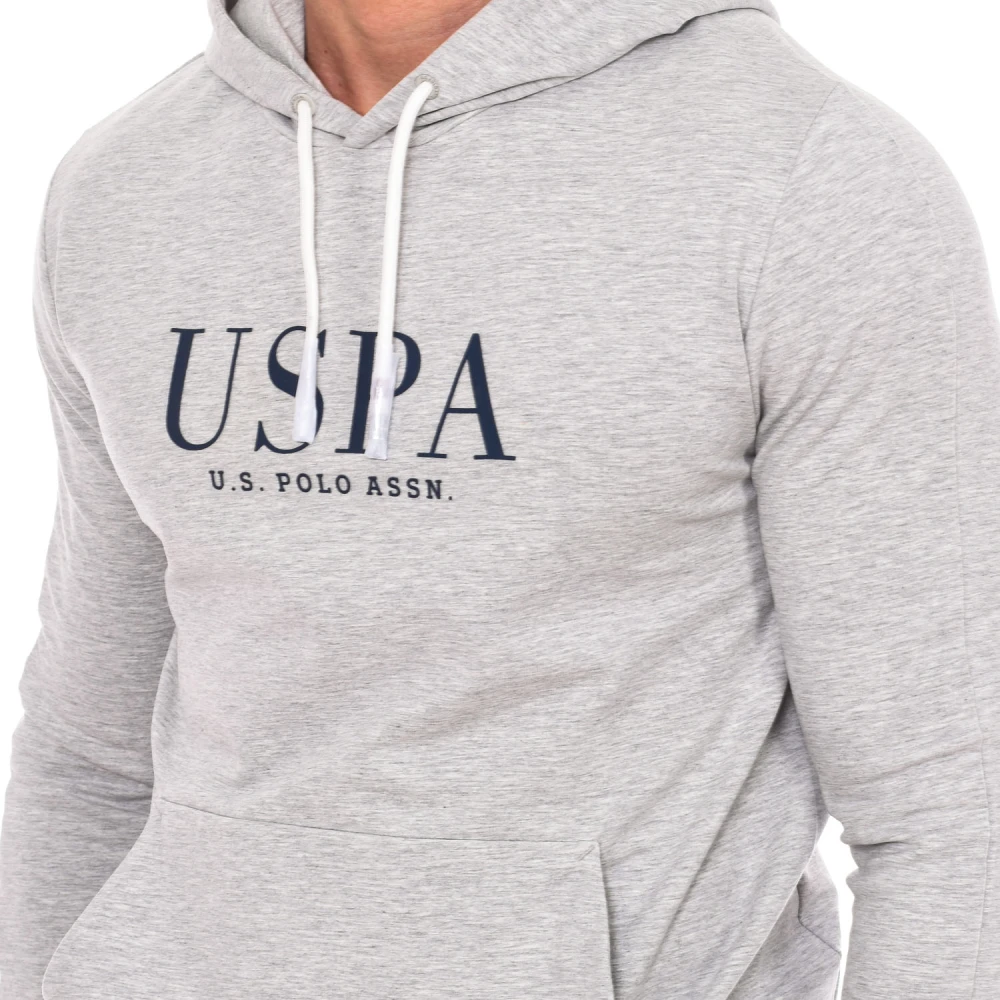 U.s. Polo Assn. Hoodie met verstelbaar trekkoord Gray Heren