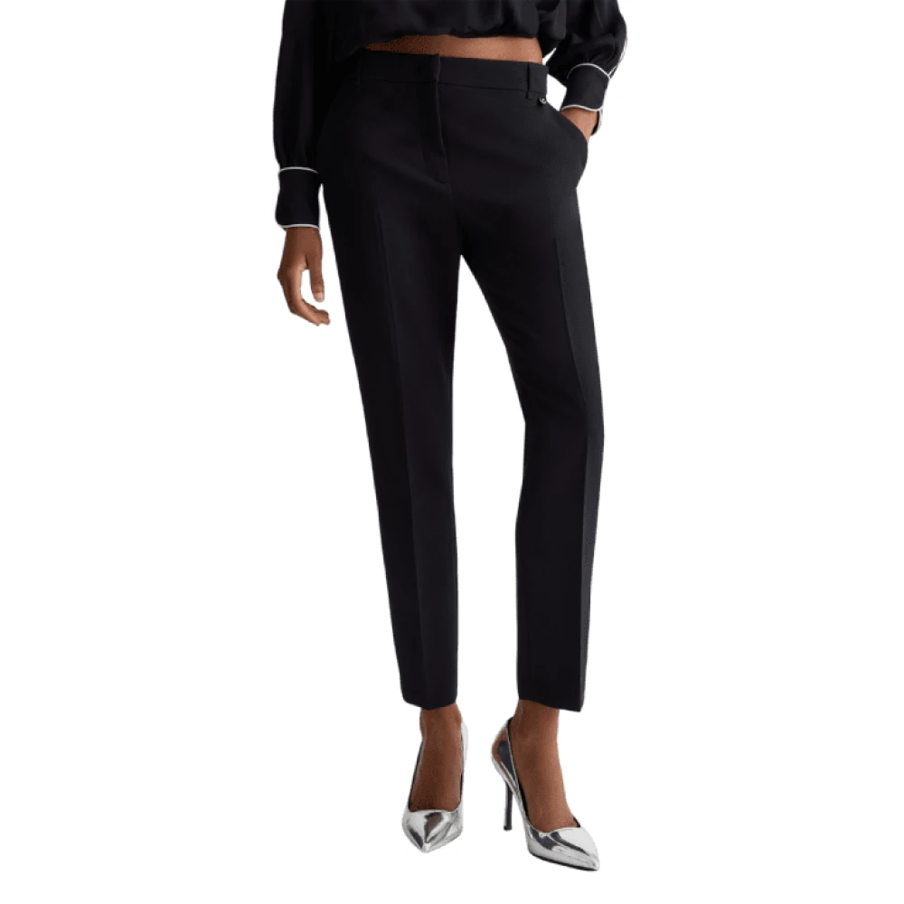 Liu Jo Zwarte Sigarettenbroek Stretchstof Black Dames