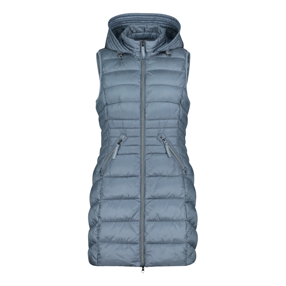 Betty Barclay Gewatteerd Vest met Afneembare Capuchon Green Dames