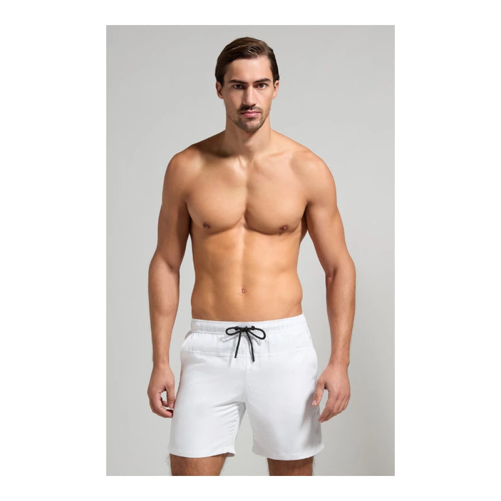 Bikkembergs Witte Logo Zwembroek White Heren