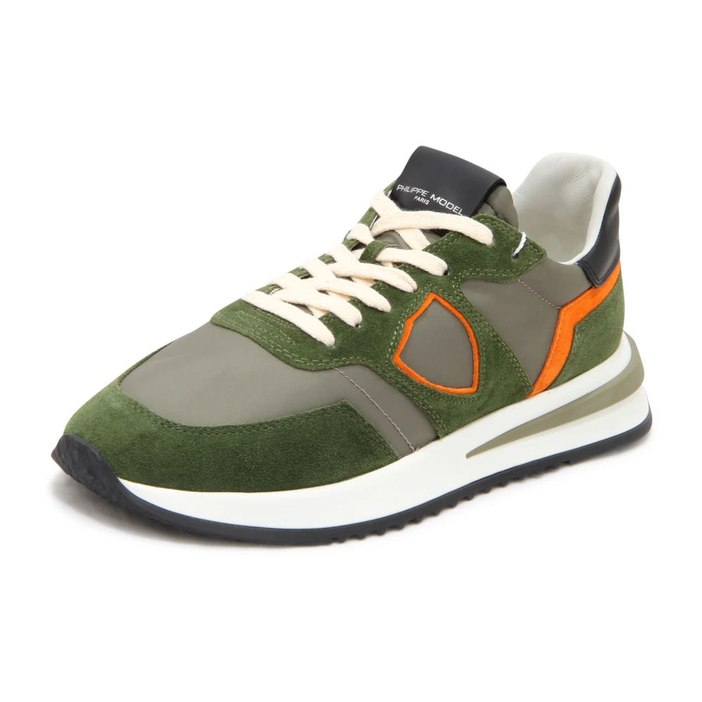 Philippe Model Men's Green Tropez 2.1 Low Mondial Pop Daim