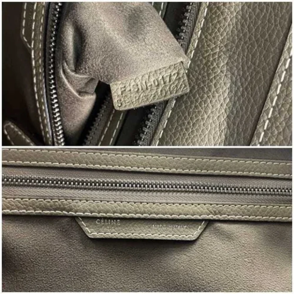 Celine Vintage Pre-owned Leather totes Gray Dames