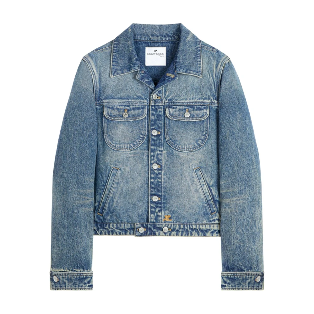 Courrèges Blauwe Denim Stonewashed Jack Blue Heren