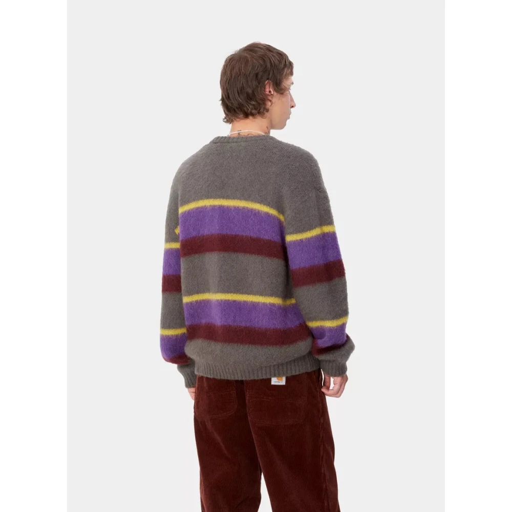 Carhartt WIP Gestreepte Gebreide Trui Aura Multicolor Heren