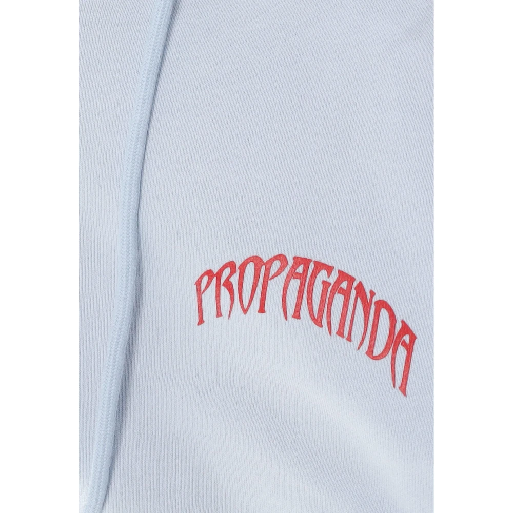 Propaganda Lichte Hoodie met Driehoekige Print Blue Dames