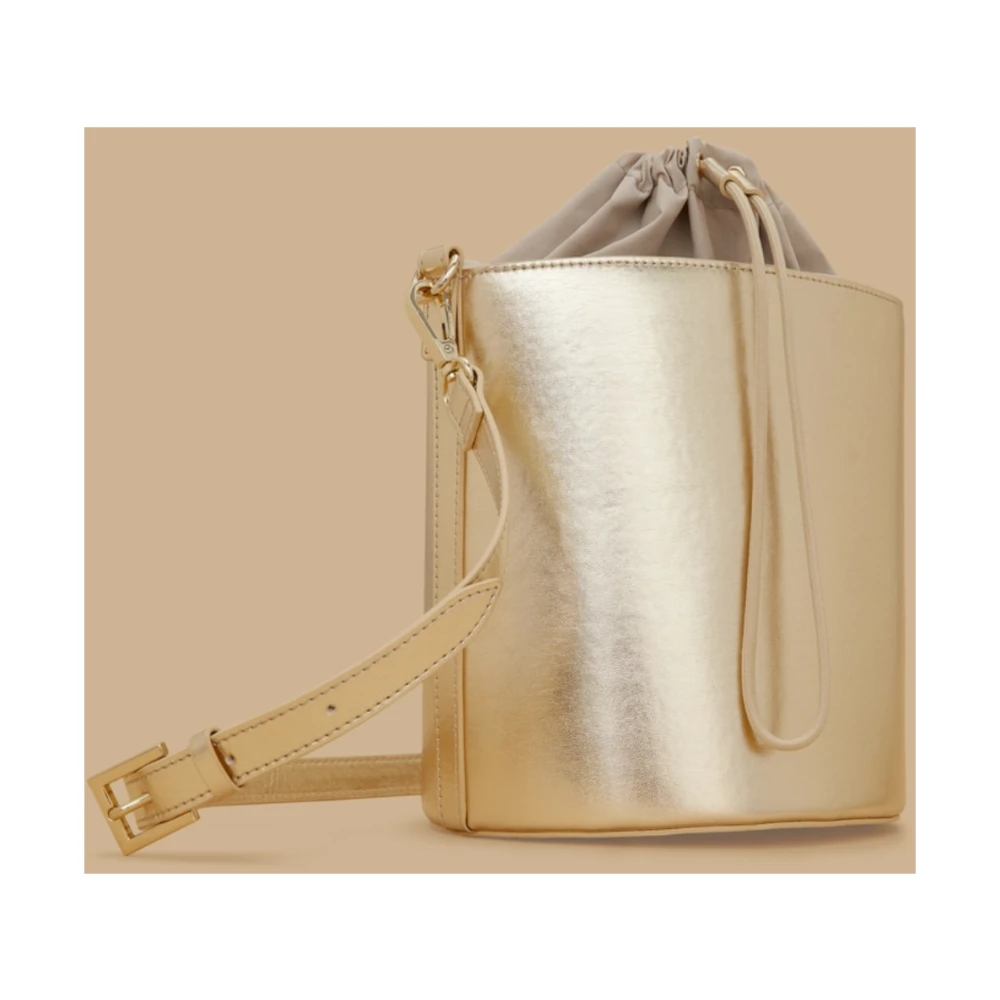 Marina Rinaldi Stijlvolle Bucket Tas met Katoenen Voering Beige Dames