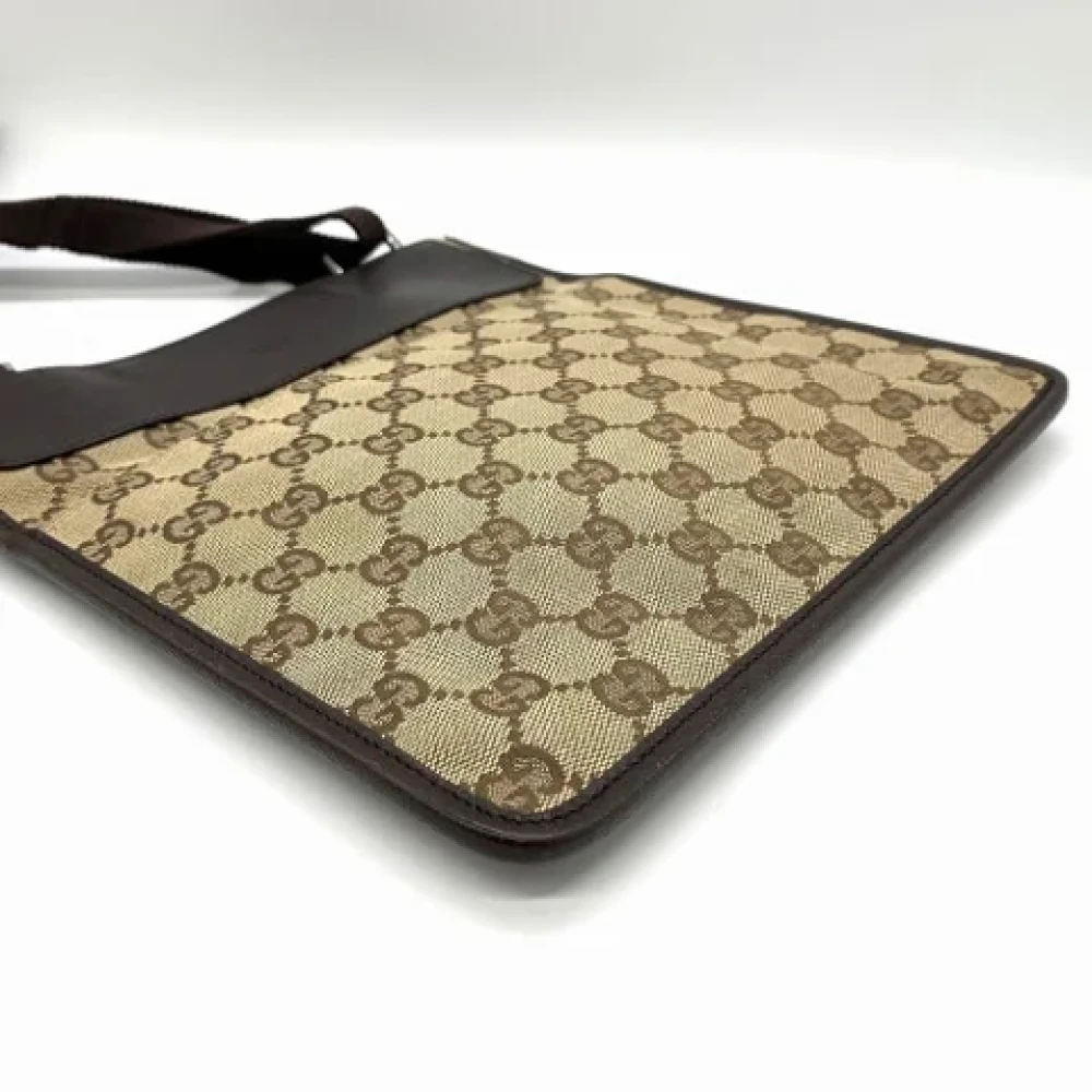 Gucci Vintage Pre-owned Canvas shoulder-bags Brown Dames