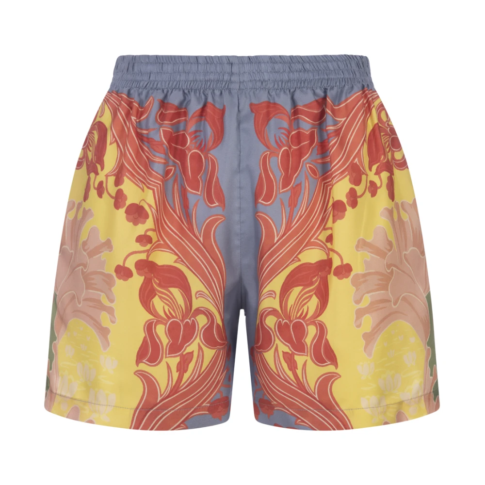 Etro Multifärgad Sommar Tryck Siden Shorts Multicolor, Dam