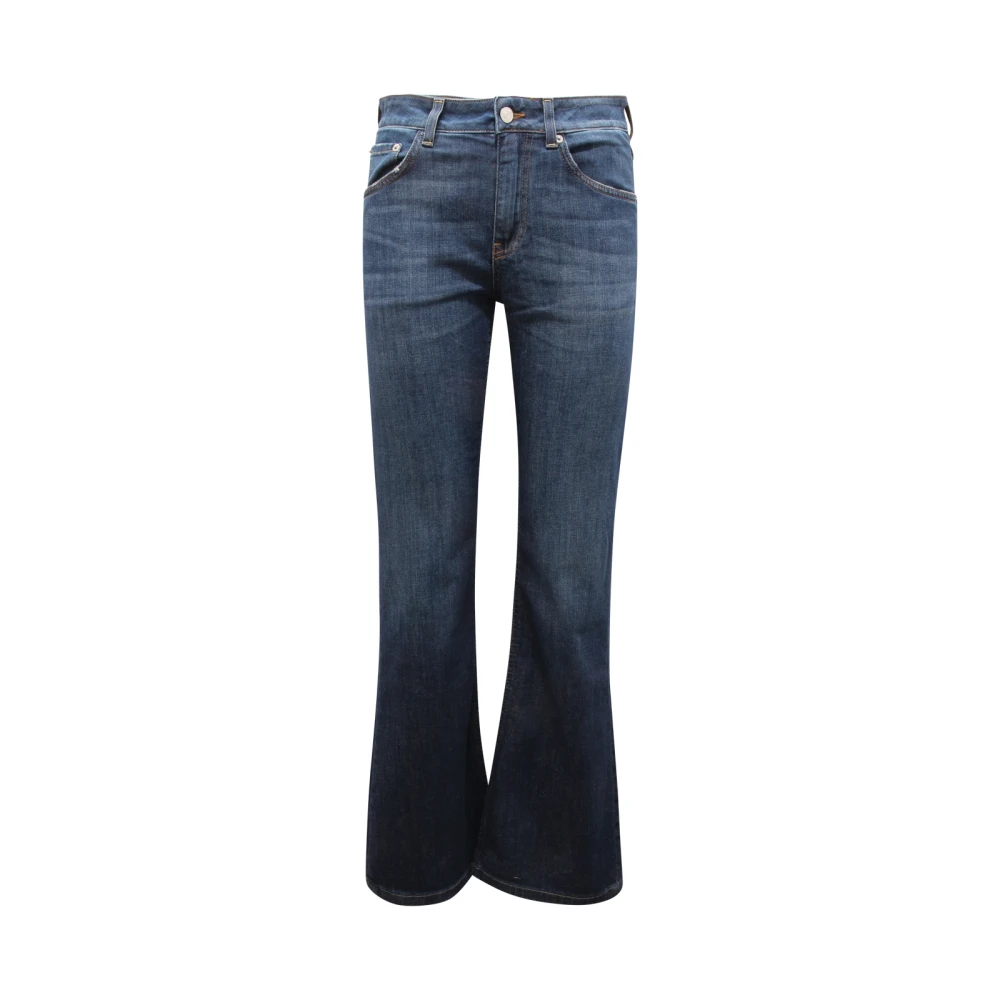 Department Five Blue Flare Jeans, Female, W30, Denim Flare Trousers Made In Italy