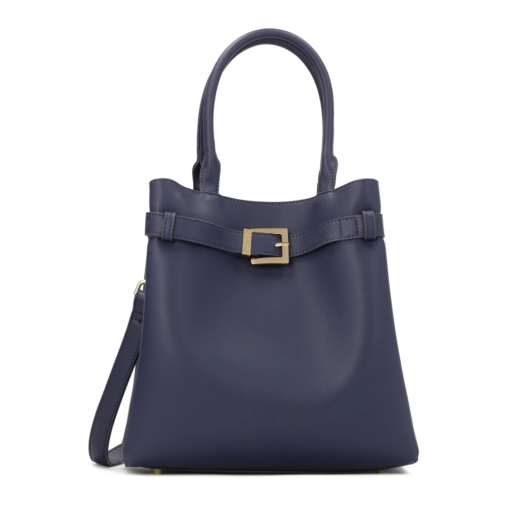 Kazar Donkerblauwe handtas met handgrepen en riem Blue Dames