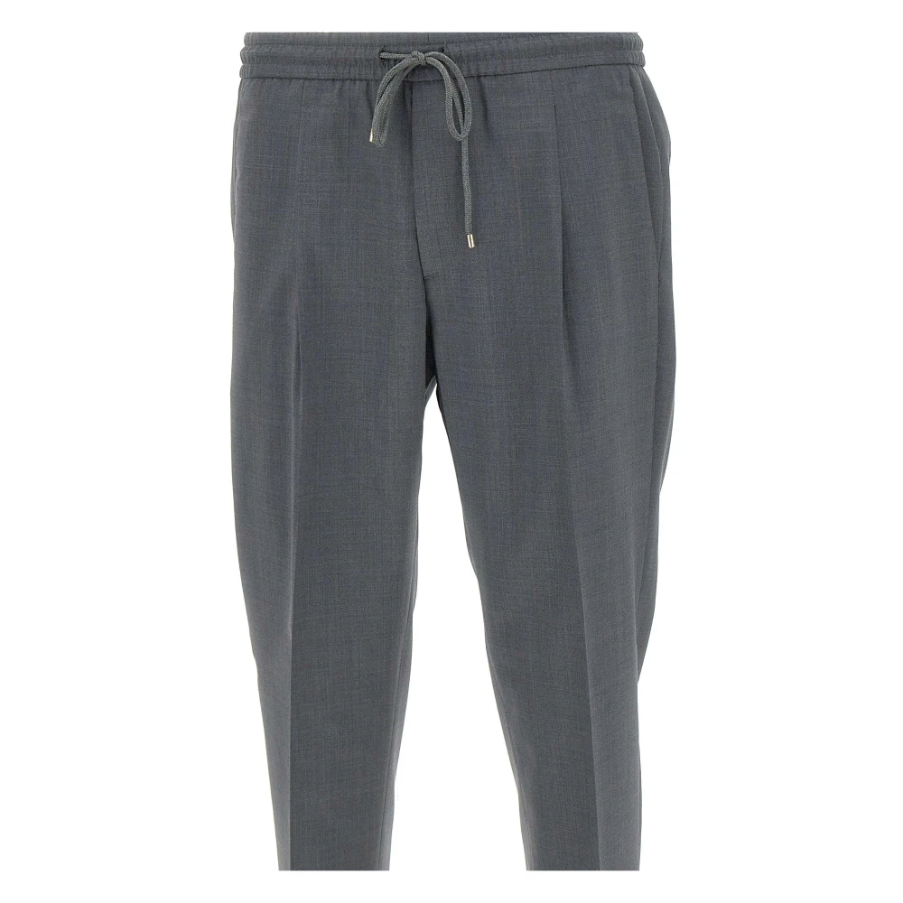 Briglia Grijze wolblend broek reguliere pasvorm Gray Heren