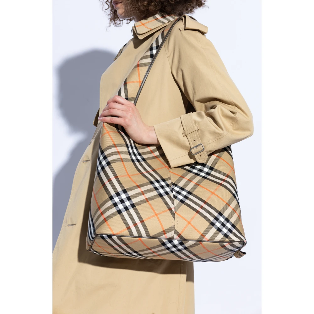 Burberry Geruite Patroon Schoudertas Multicolor Dames