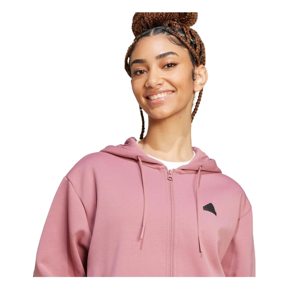 Adidas Future Icons 3 Strepen Hoodie Pink Dames