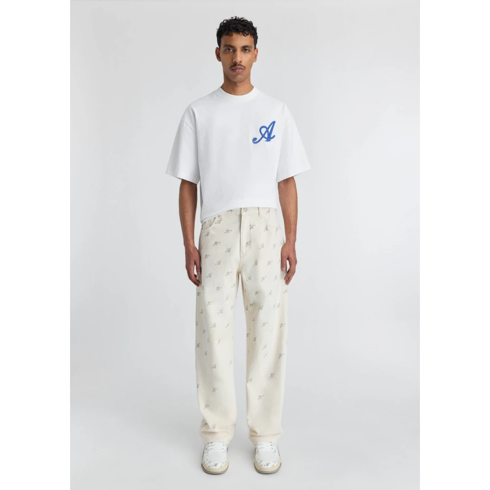 Axel Arigato 10 Years Relaxed Jeans Beige Heren